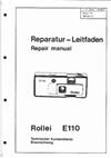 Rollei E 110 manual. Camera Instructions.